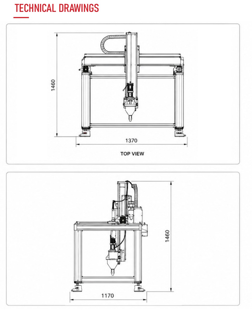 CARVER technical drawings