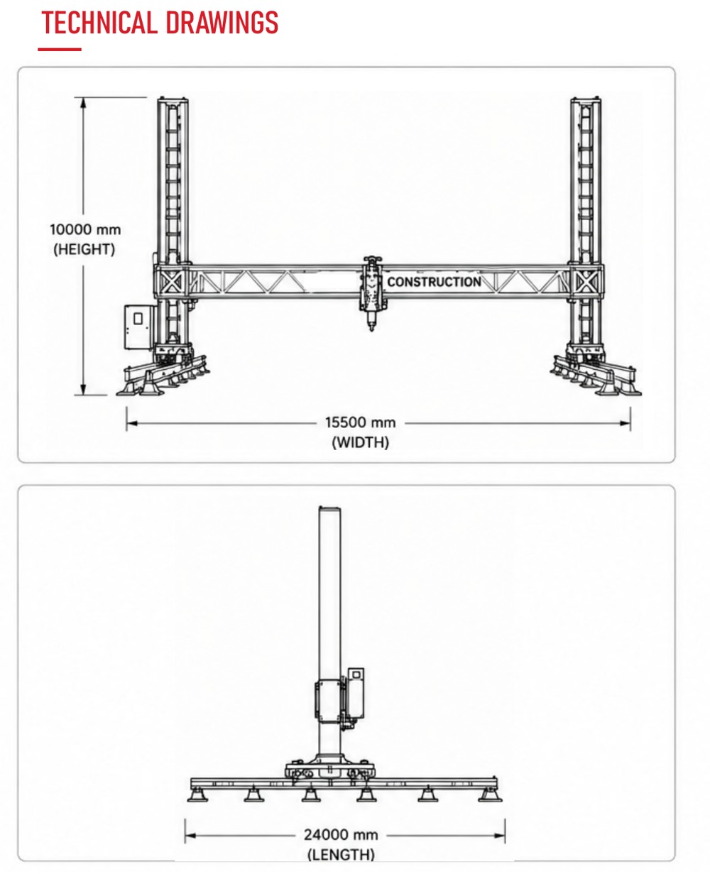 TITAN technical drawings